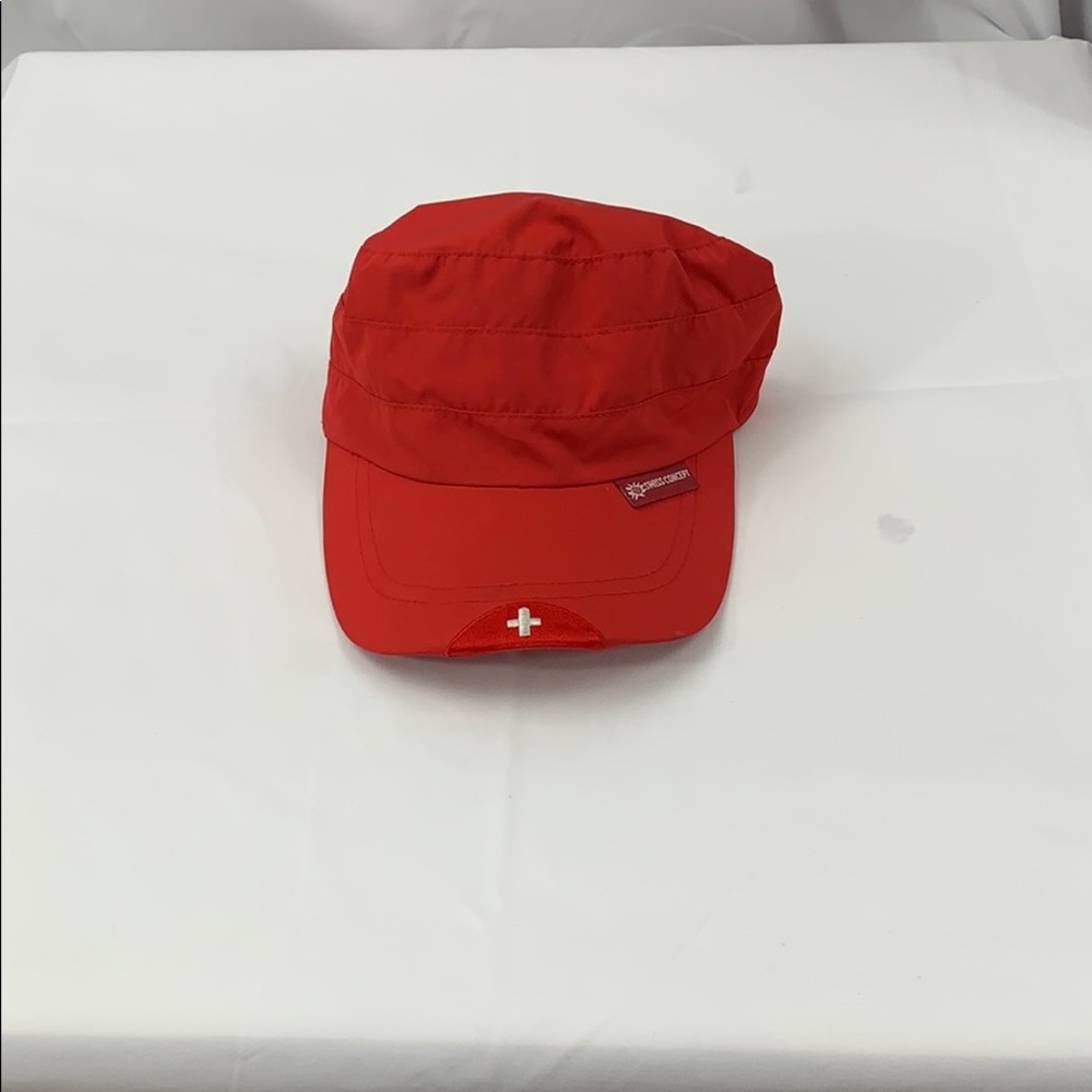 Swiss concept adjustable red hat